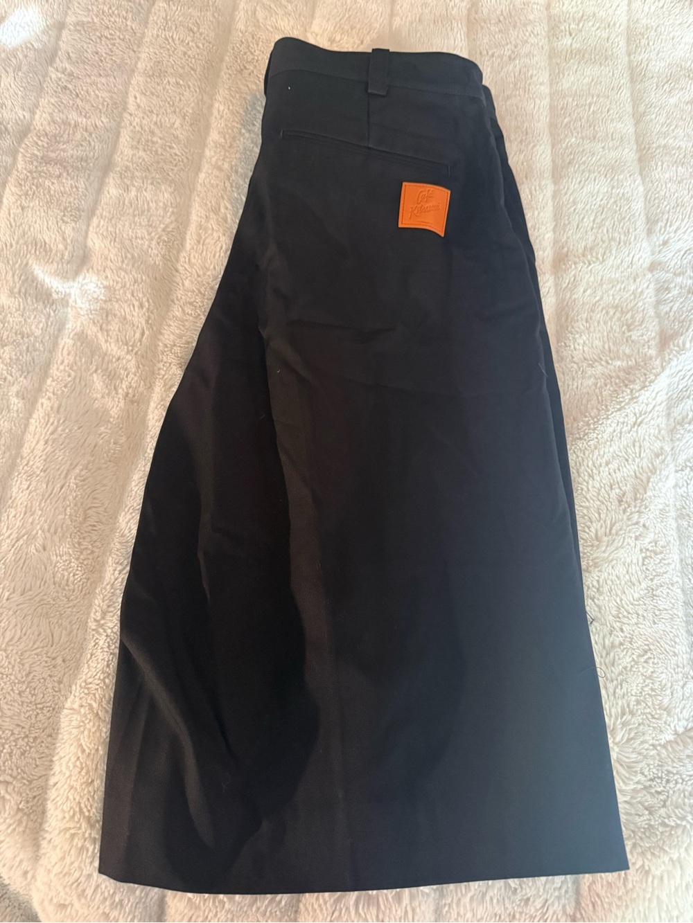 New MAISON KITSUNÉ X Cafe Kitsune Black Flat-Front Men's Shorts size 40 NWT 32W
